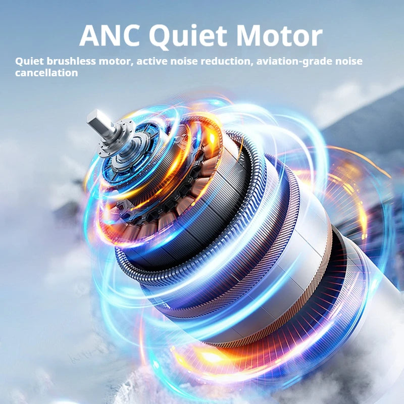 Ice Compress High-Speed Cooling Fan Handheld Fans USB Rechargeable Portable LED Digital Display Travel Camping Outdoor