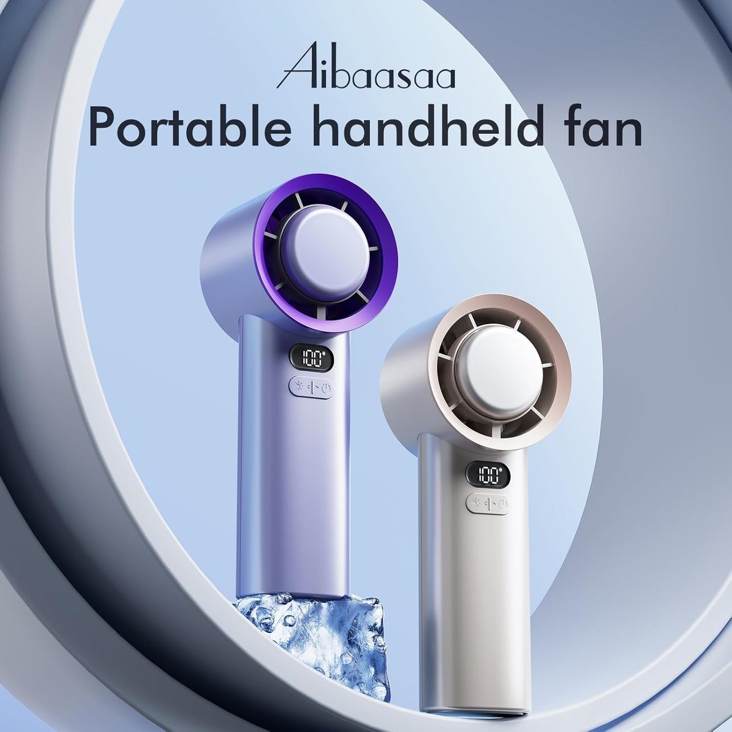 Portable Fan for Travel Mini: Pocket Small Handheld Hand Held Rechargeable Battery Operated USB Charger - Gifts for Women Teens - Summer to a Beach for a Cooling Vacation