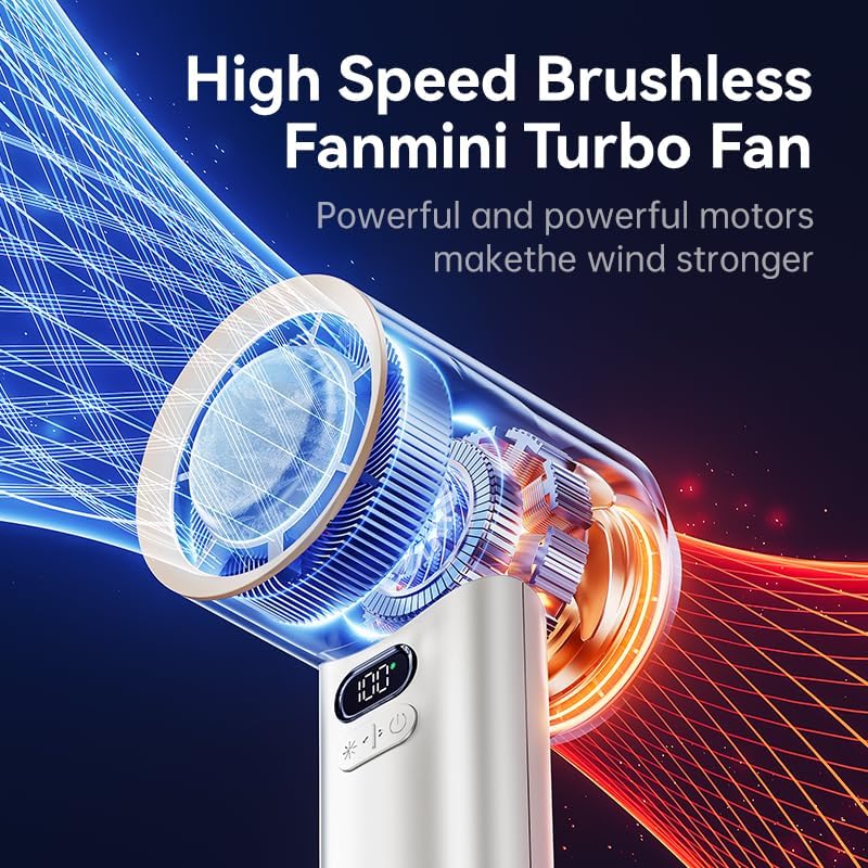 Portable Fan for Travel Mini: Pocket Small Handheld Hand Held Rechargeable Battery Operated USB Charger - Gifts for Women Teens - Summer to a Beach for a Cooling Vacation